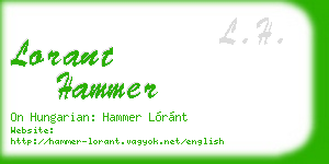 lorant hammer business card